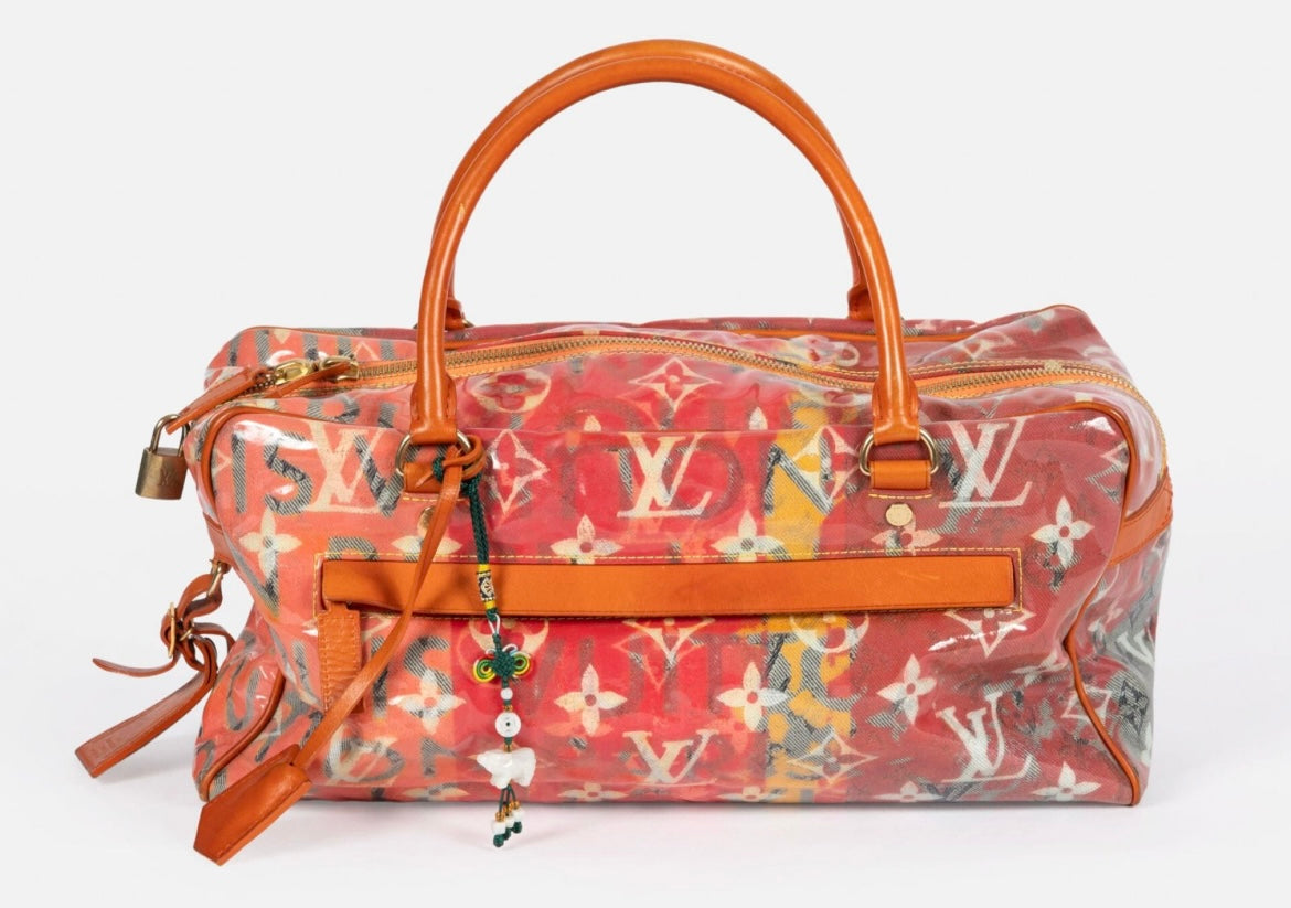Sac Louis Vuitton Red Monogram Pulp Weekender PM