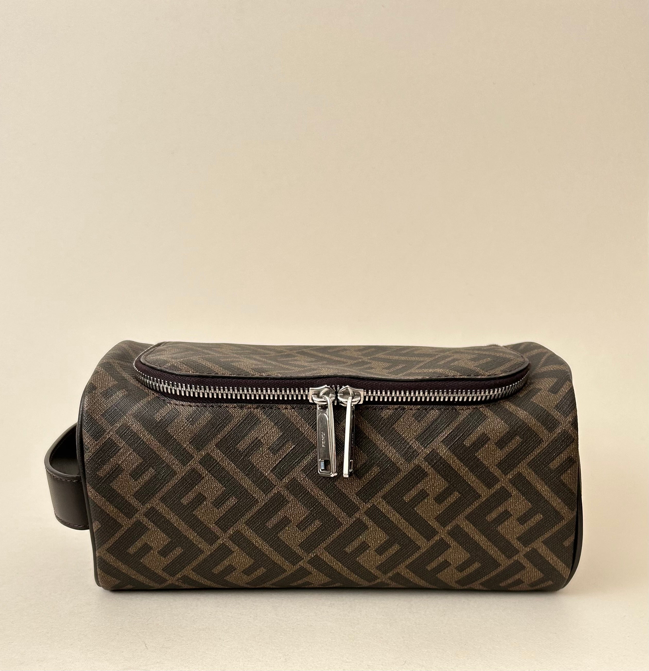 Trousse de toilette Fendi - Toile FF Zucca Marron