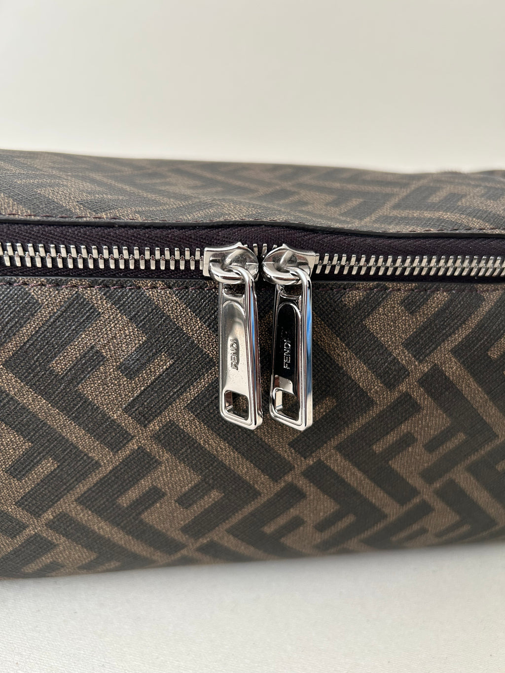 Trousse de toilette Fendi - Toile FF Zucca Marron