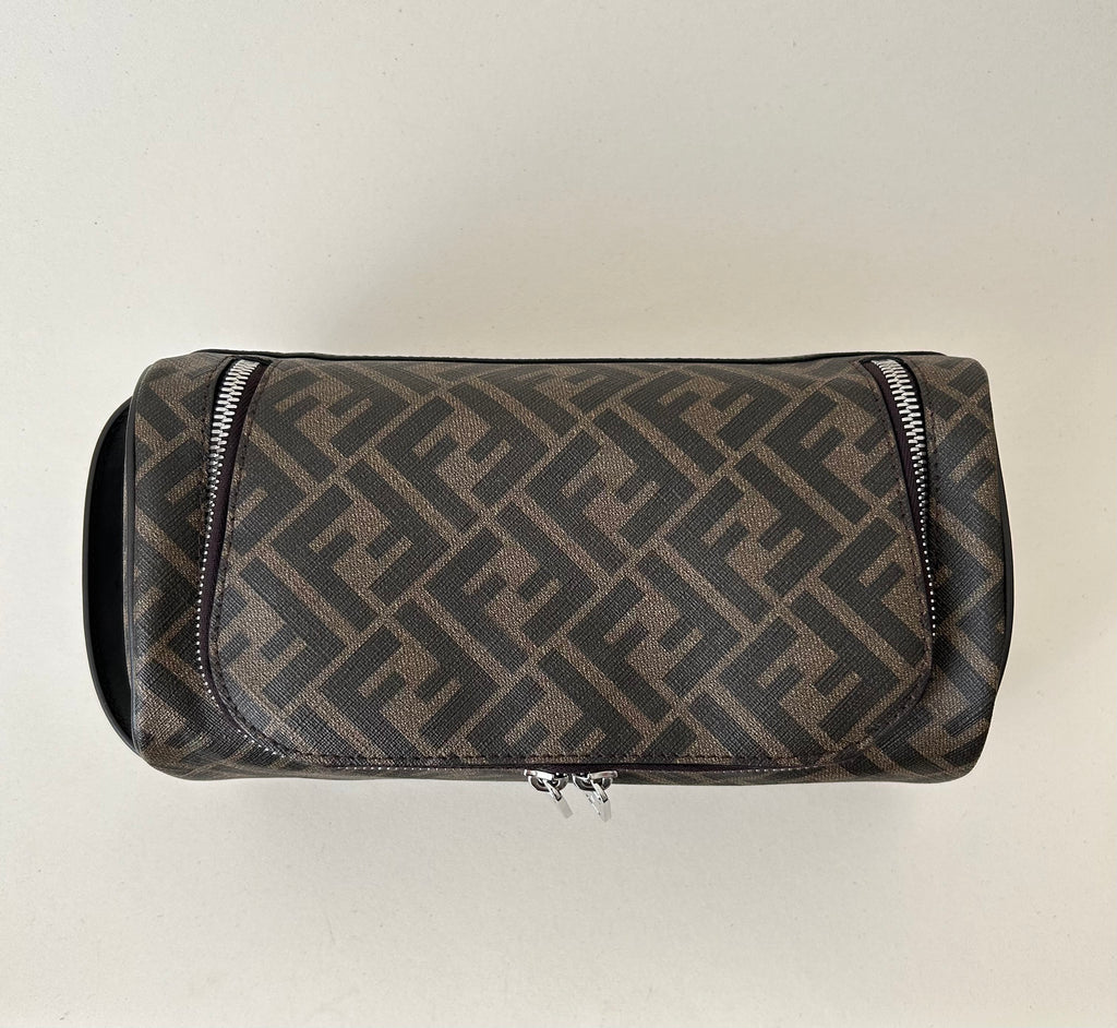 Trousse de toilette Fendi - Toile FF Zucca Marron