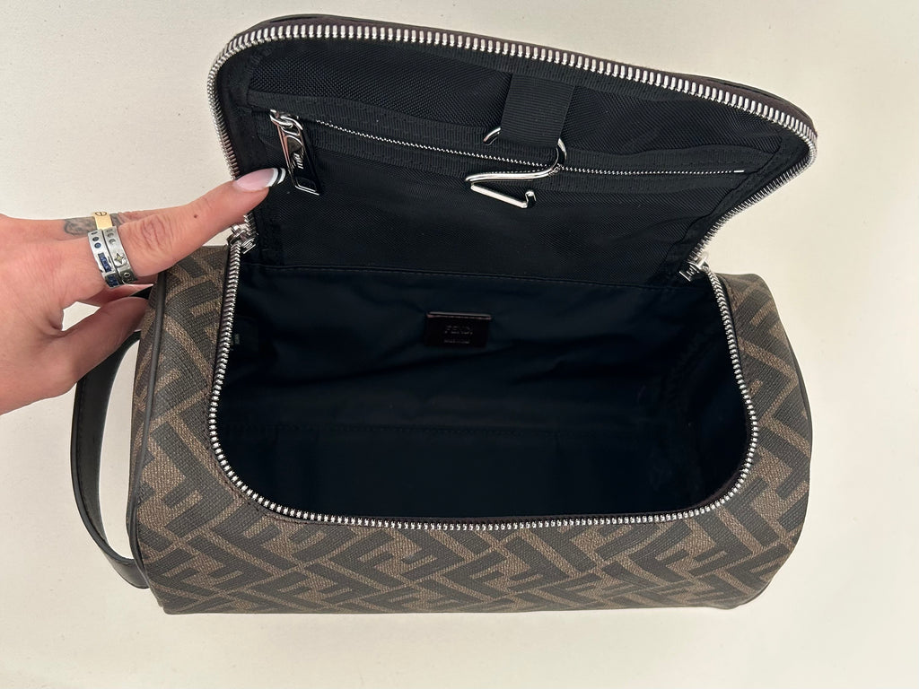 Trousse de toilette Fendi - Toile FF Zucca Marron