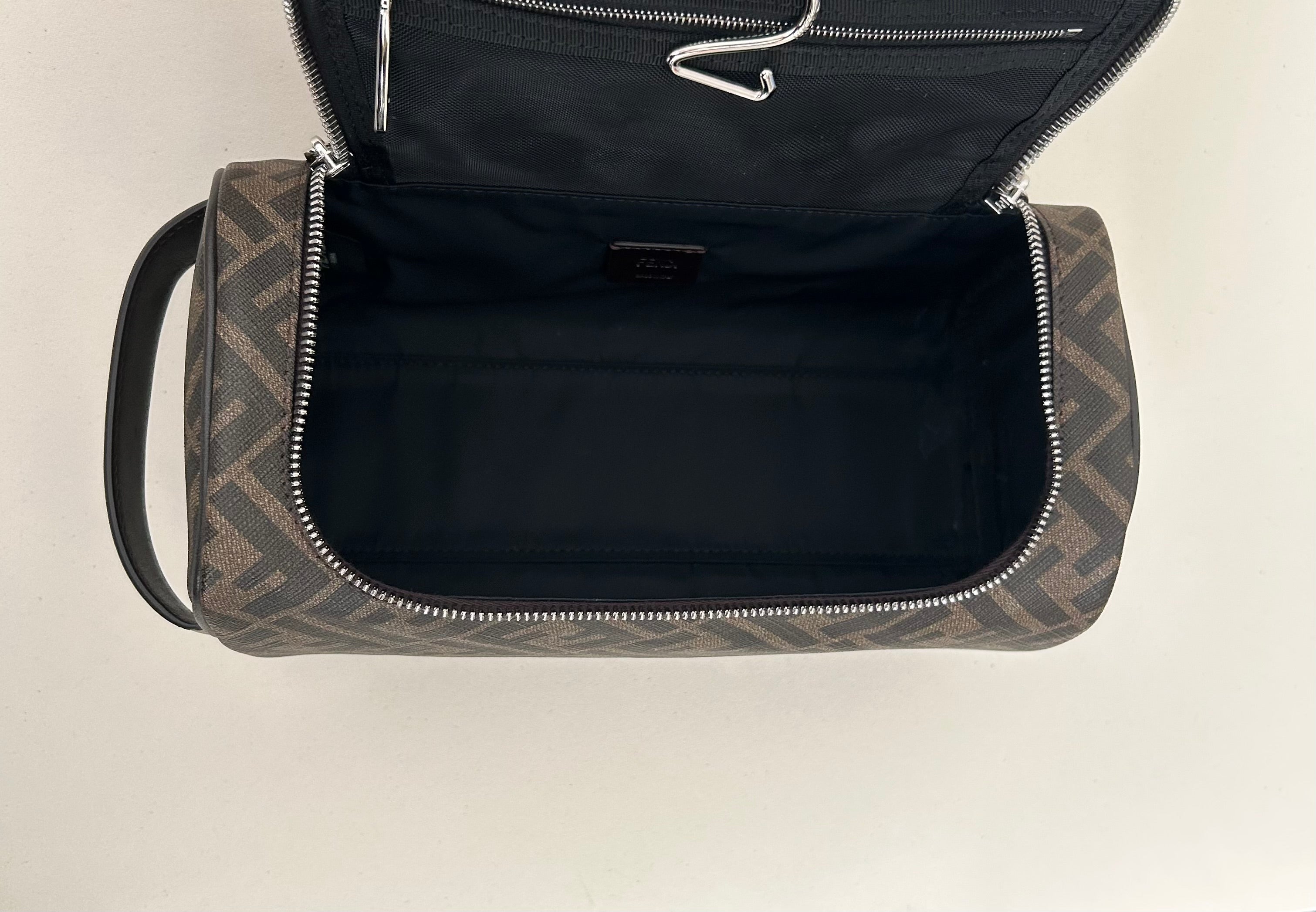 Trousse de toilette Fendi - Toile FF Zucca Marron