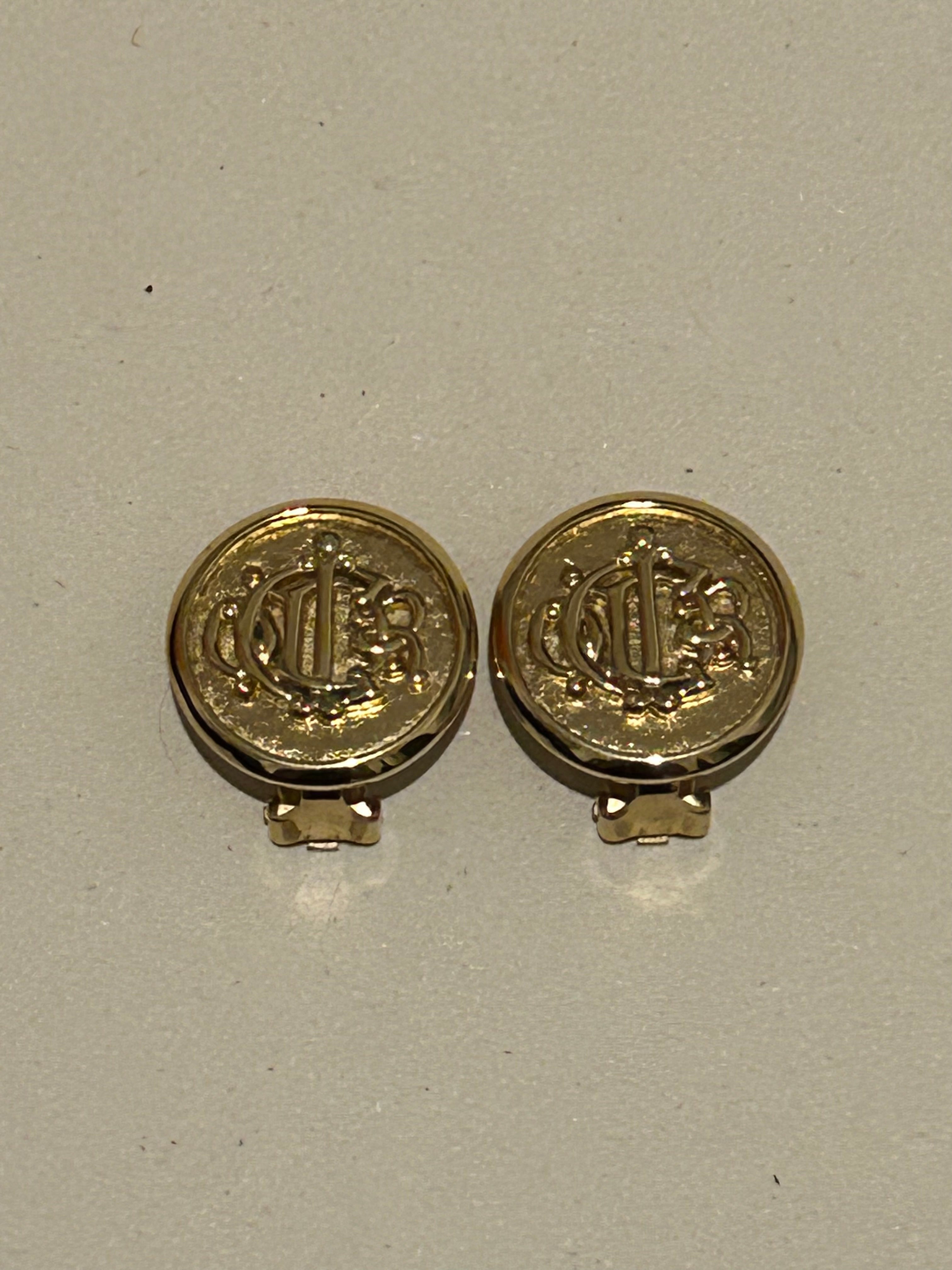 Boucles d’oreilles à clips vintage Christian Dior