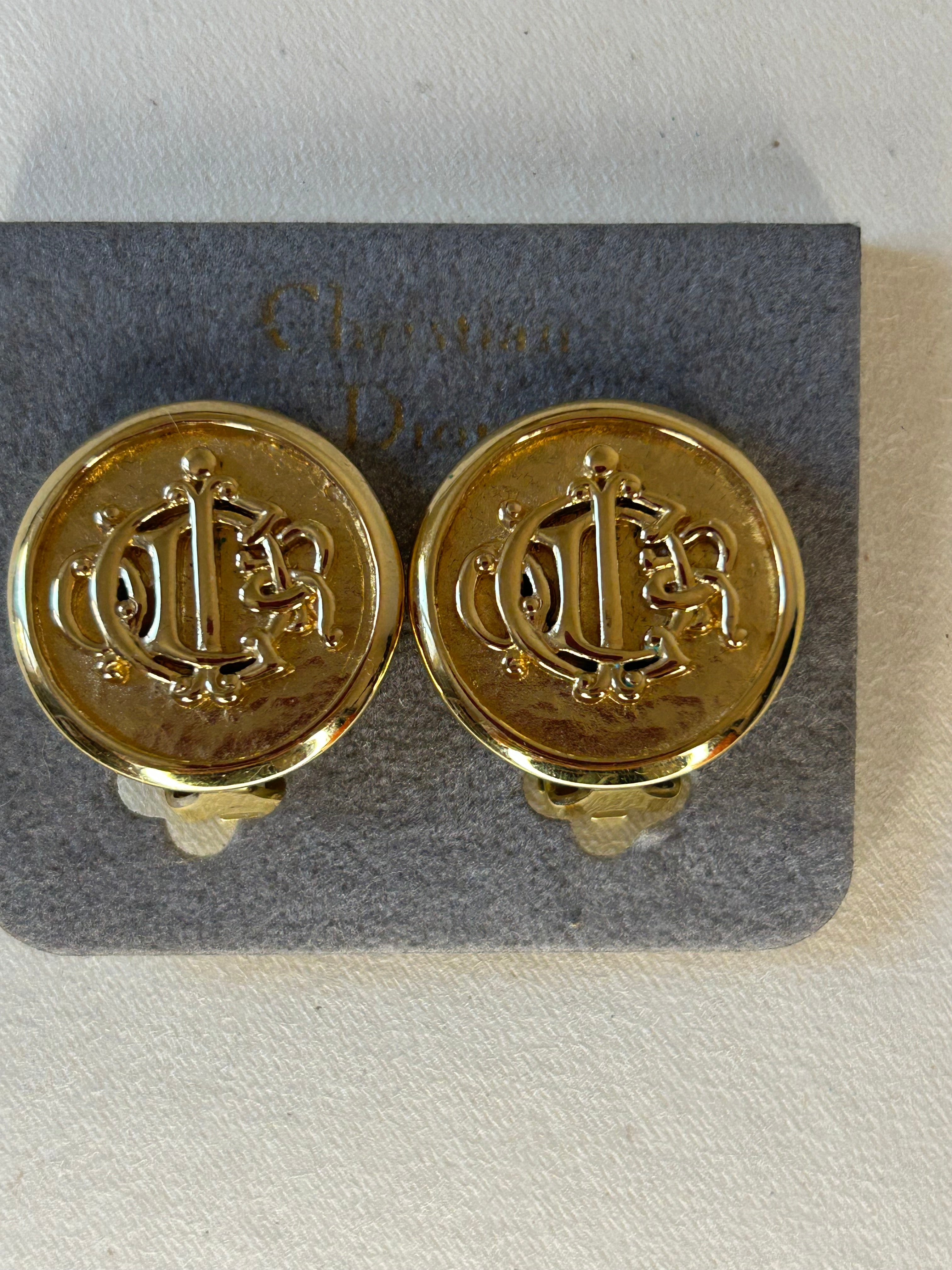 Boucles d’oreilles à clips vintage Christian Dior